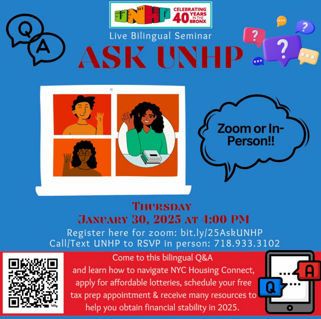 Flyer of the UNHP's event