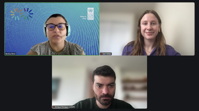 Zoom Meeting at the UNDP Samantha and her team
